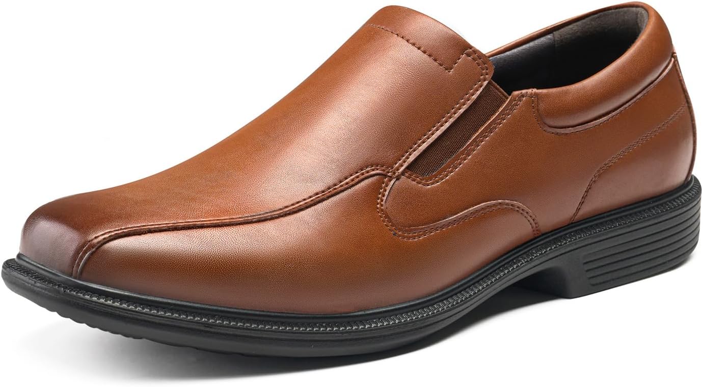 HEEZ Mens Loafers - Split Leather Oxford Dress Shoes for Style