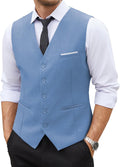 Men's Slim Fit Suit Vest for Men - Twill Business Waistcoat