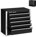 P.I.T. Mini Black Tool Box Portable 5-Drawer Micro Roll Cab - Compact