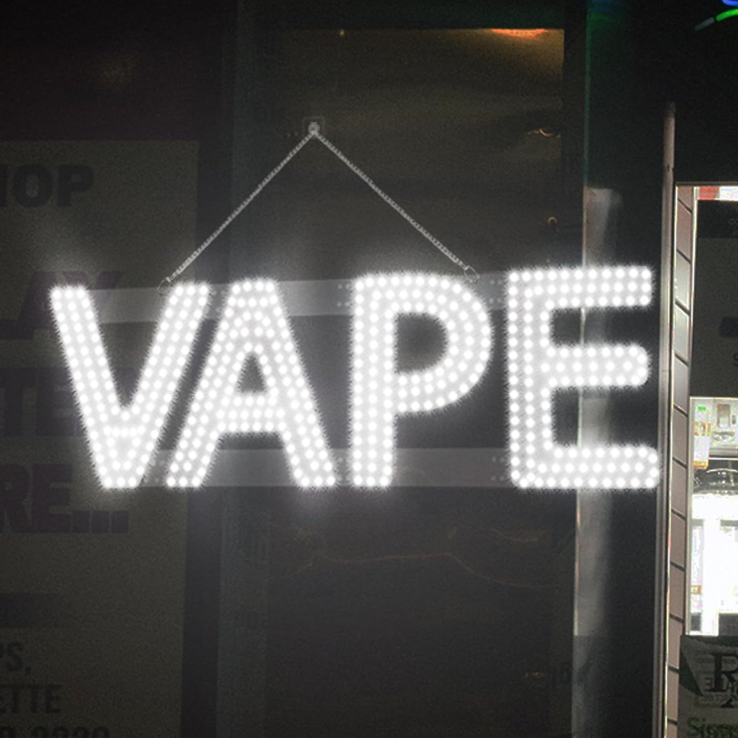 LED VAPE Sign for Business - Bright 32x10 inch Store Display