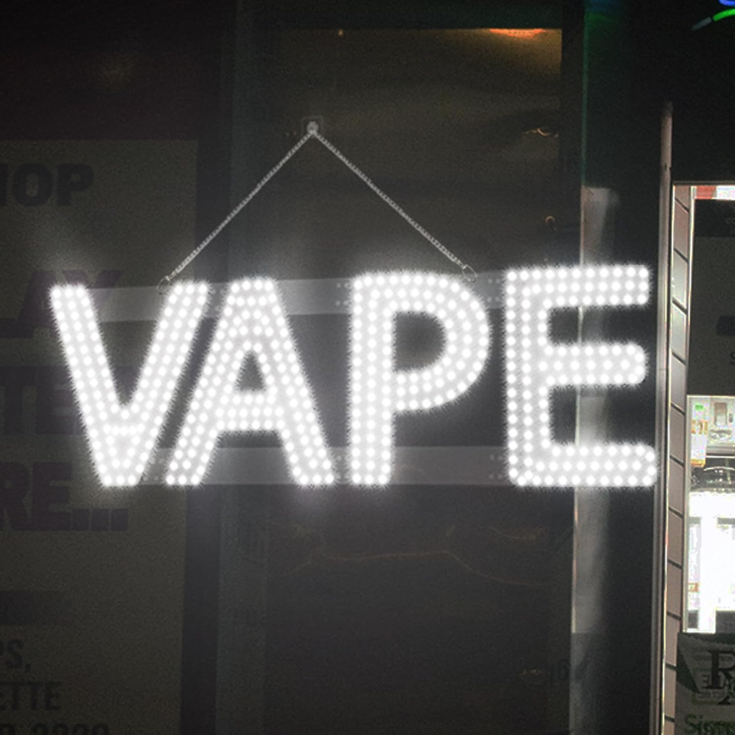 LED VAPE Sign for Business - Bright 32x10 inch Store Display