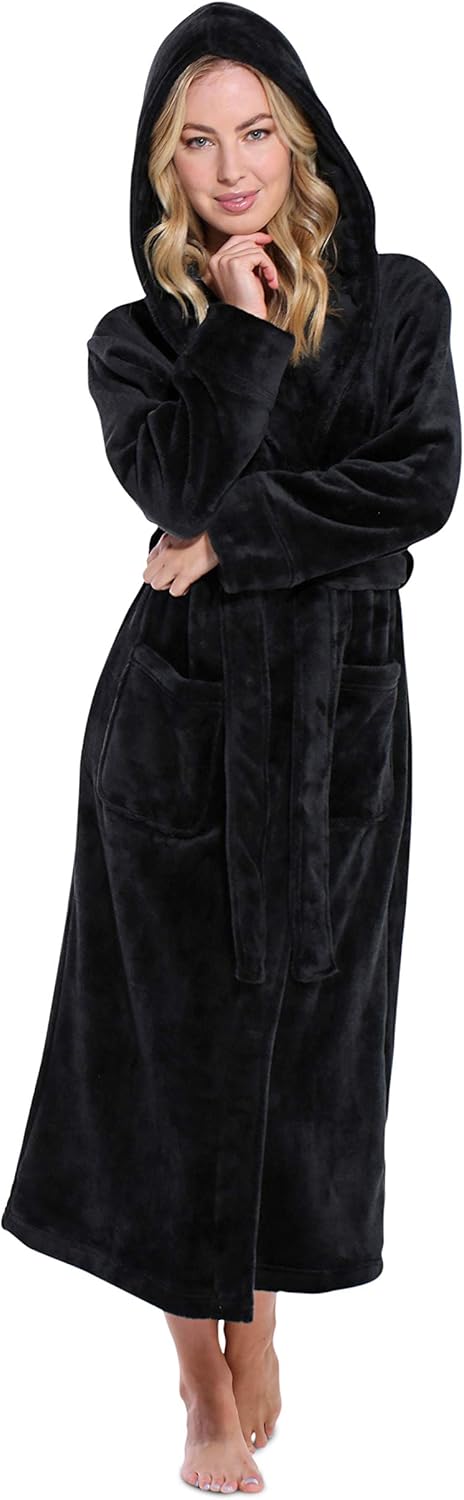 Turquaz Plush Robes for Women - Soft Warm Fleece Bathrobe