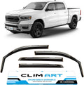 In-Channel Rain Guards for Dodge Ram 1500 Crew Cab 2019-2025 - Durable