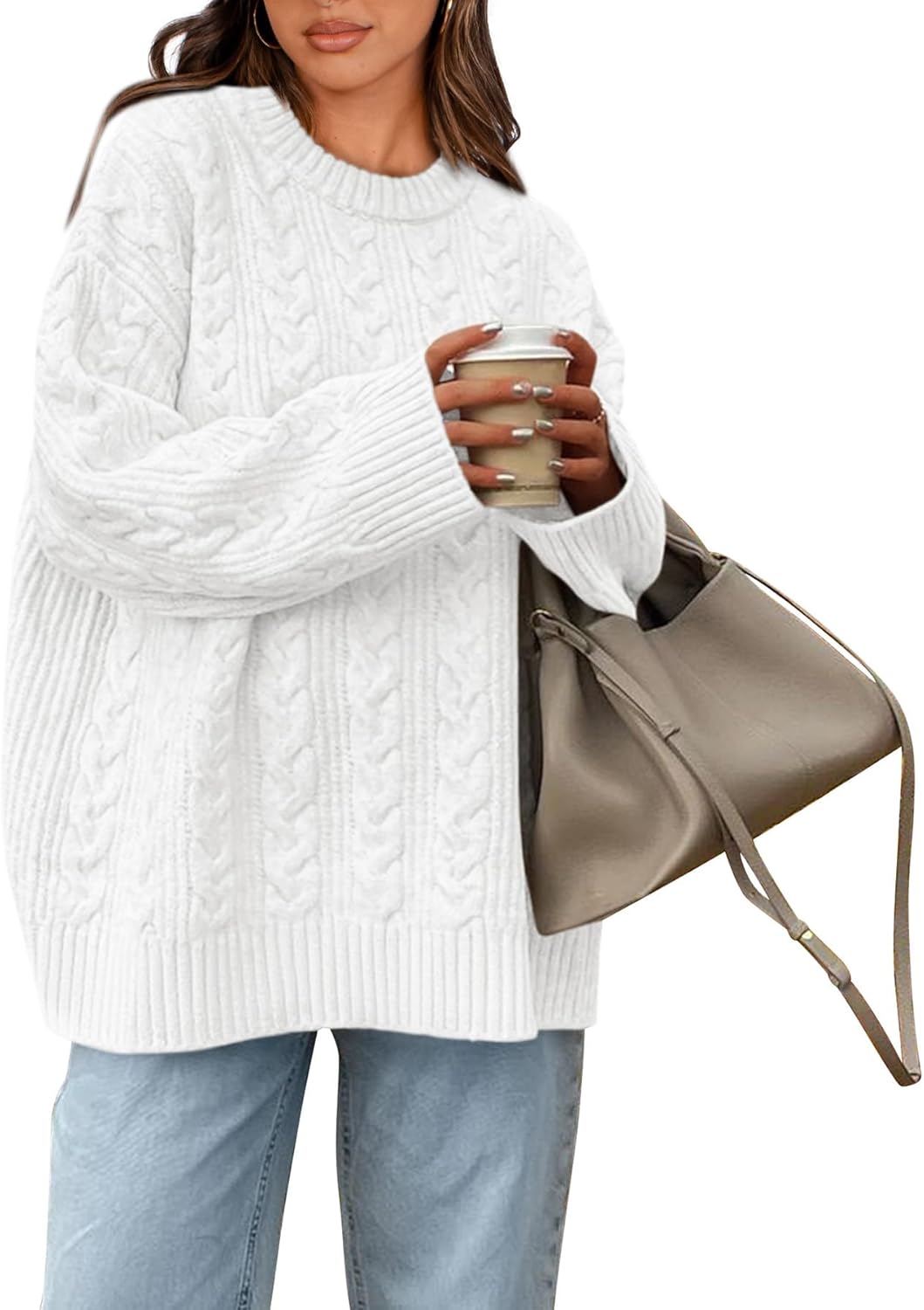 Okiwam Women's Oversized Sweaters for Cozy Fall Fashion