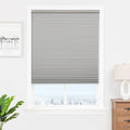 Grey 23in x 64in No Tools No Drill Window Blinds - Blackout Cellular