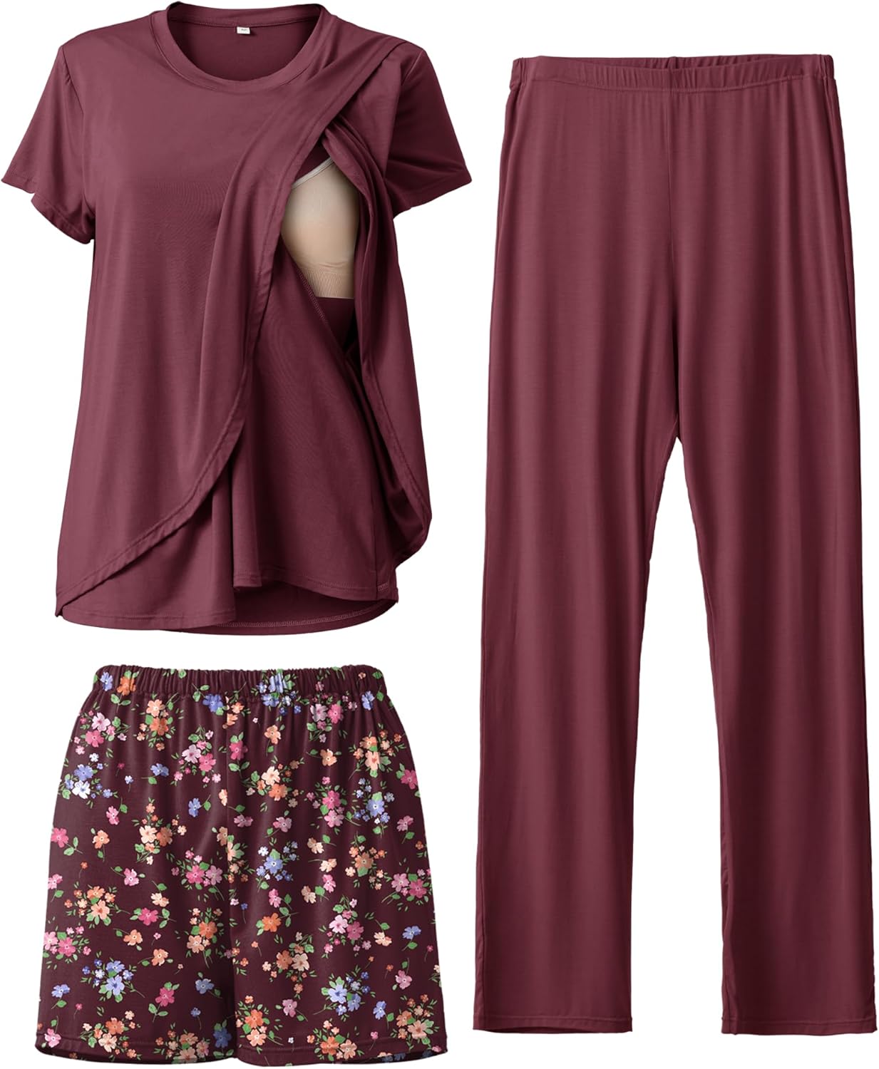 Postpartum Nursing Pajamas Set for Comfortable Breastfeeding