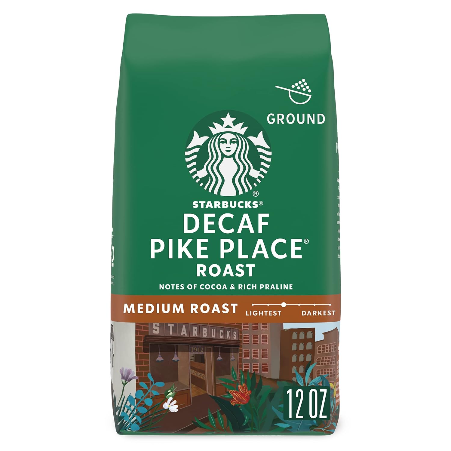Starbucks Decaf Pike Place Roast Ground Coffee - 100% Arabica - 12 oz