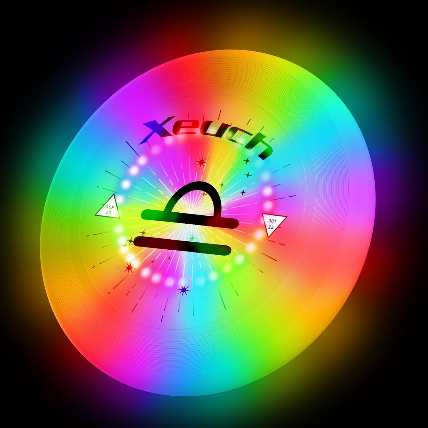 Glow Frisbee with 30 RGB LEDs - 16 Modes, Sensor, 6-Hour Playtime - Perfect Gift for Fun Outdoor Play!