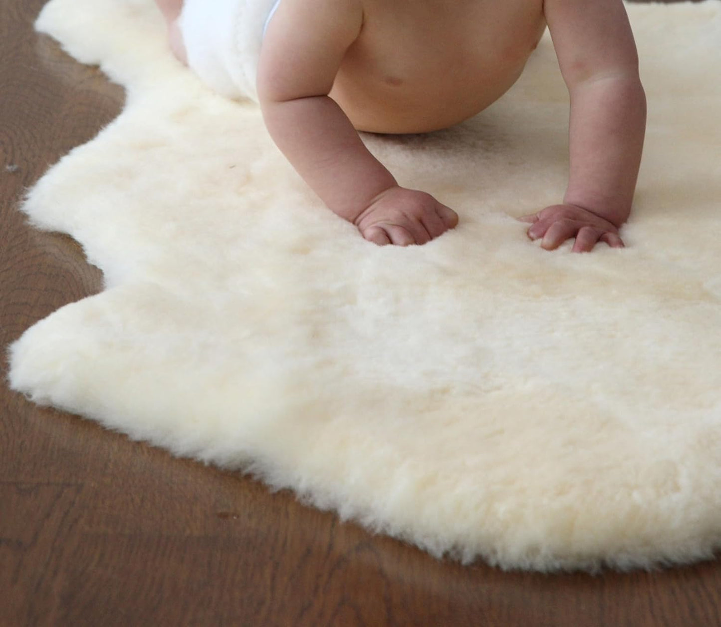 WaySoft Baby Sheepskin Rug - Natural Comfort for Nursery