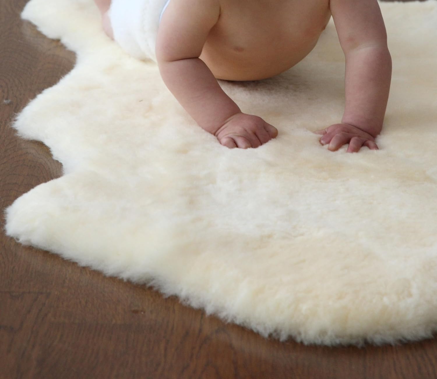 WaySoft Baby Sheepskin Rug - Natural Comfort for Nursery