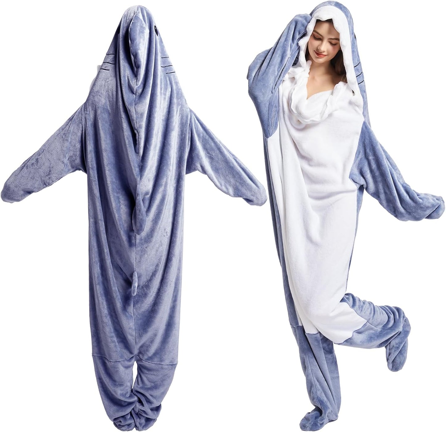 Cozy Adult Shark Blanket Onesie - JESOHO