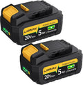 100% True Capacity Replacement for Dewalt 20V Max Battery - Longer
