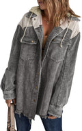 Corduroy Shacket Jacket with Hood and Pockets - Stylish Fall Layer