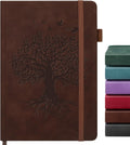 Lined Journal Notebook for Women Men, A5 Hardcover Leather - Durable