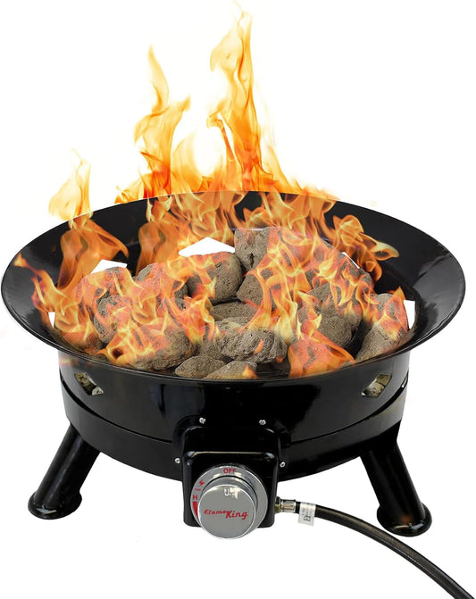 Flame King Smokeless Propane Fire Pit for Outdoor Living Fun