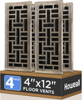 4x12 in Heavy Duty 4-Pack Walkable Floor Register - Antique Brass