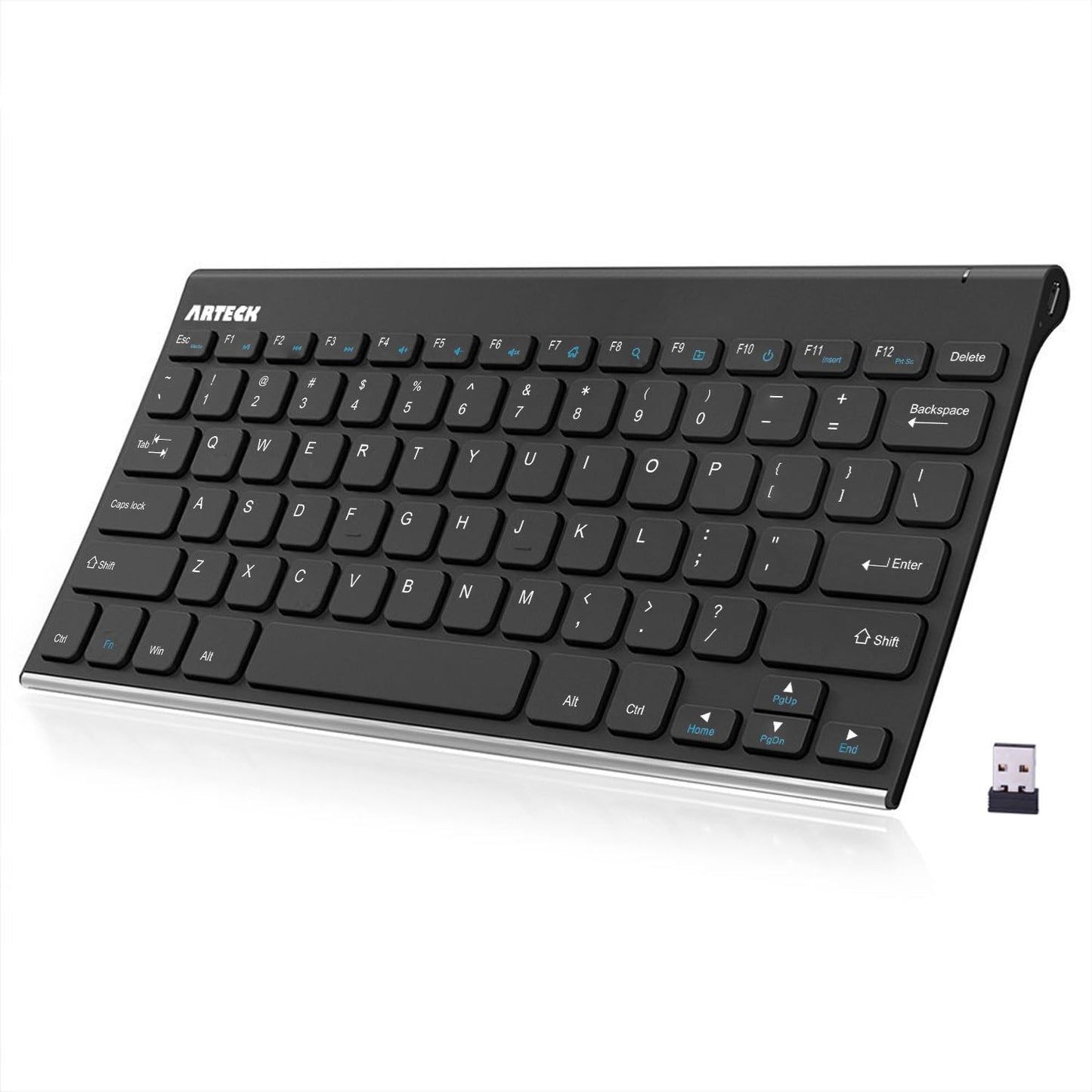 Arteck Ultra Slim Wireless Keyboard for Windows - Rechargeable