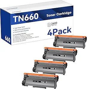 TN660 High Yield Toner Cartridge Replacement for Brother Printers