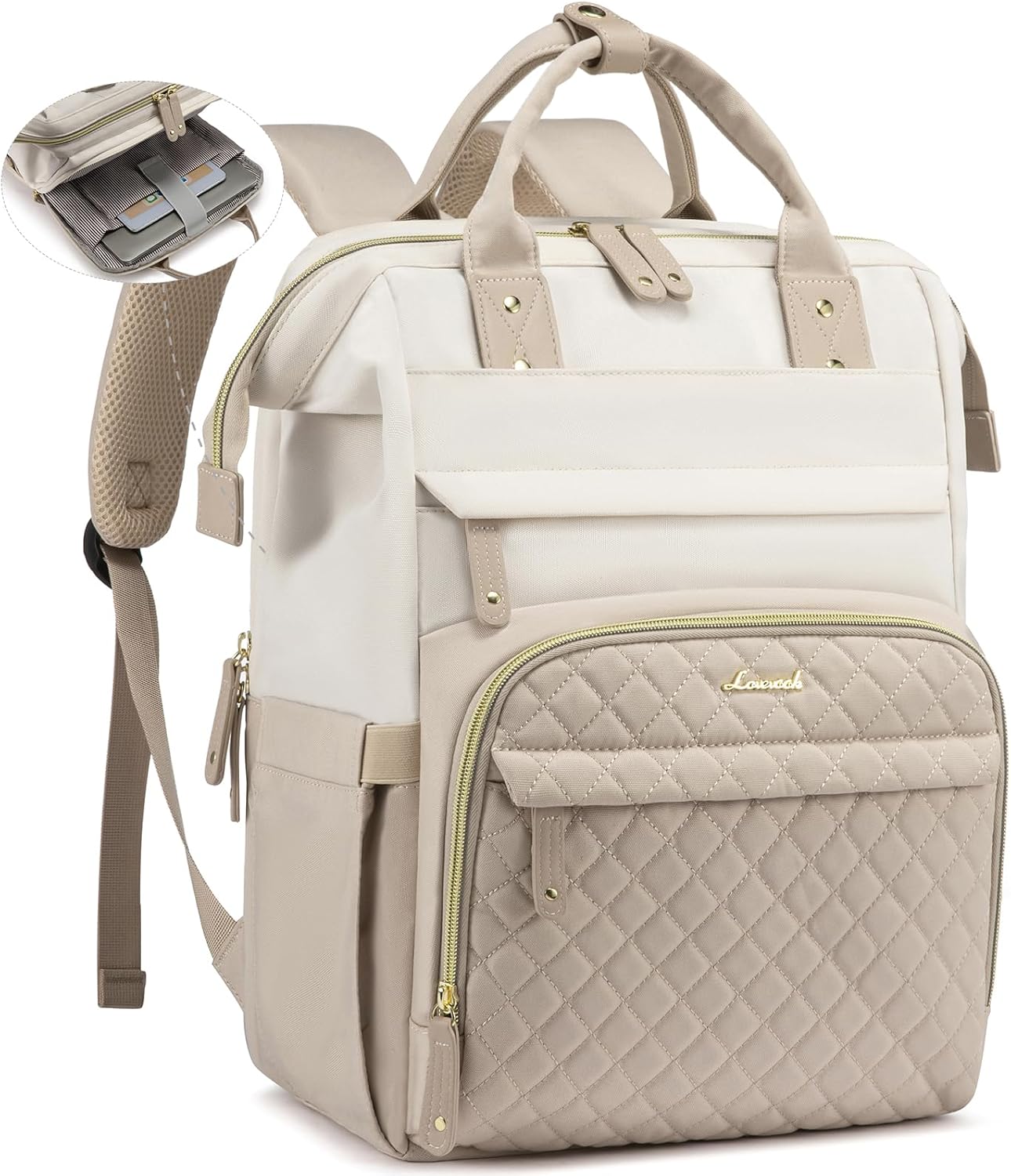 LOVEVOOK Waterproof Laptop Backpack for Women - Stylish & Practical