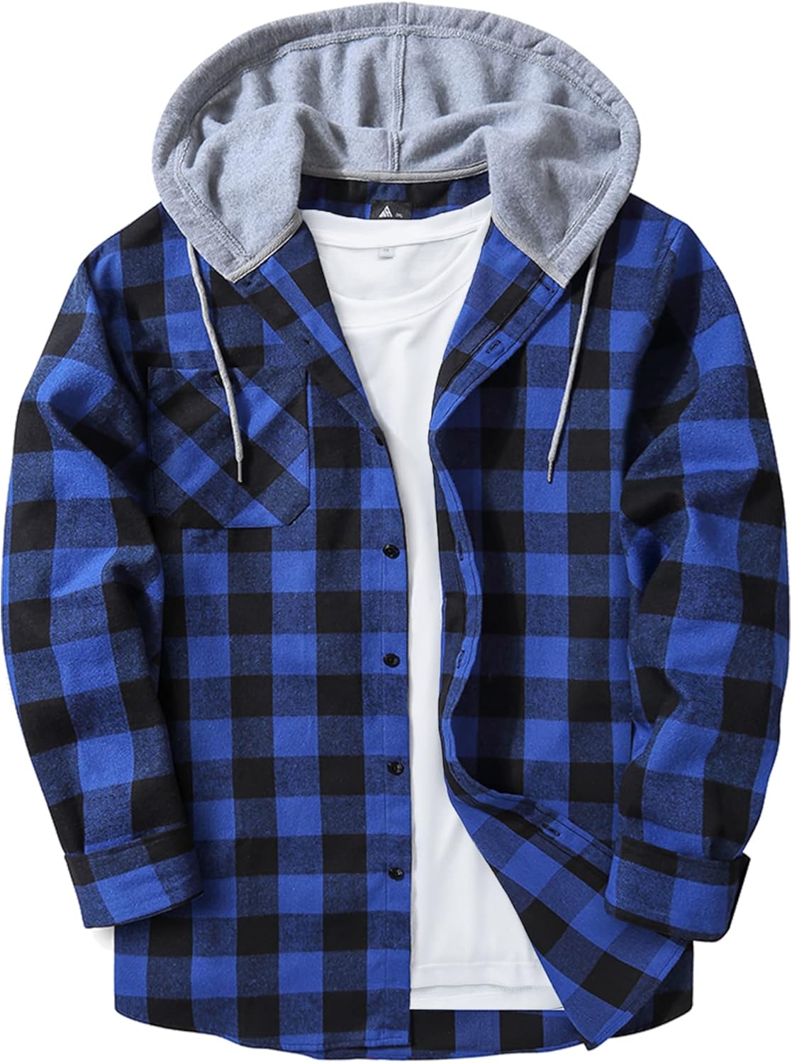 SCODI Mens Flannel Hoodie Shirt for Stylish Casual Wear