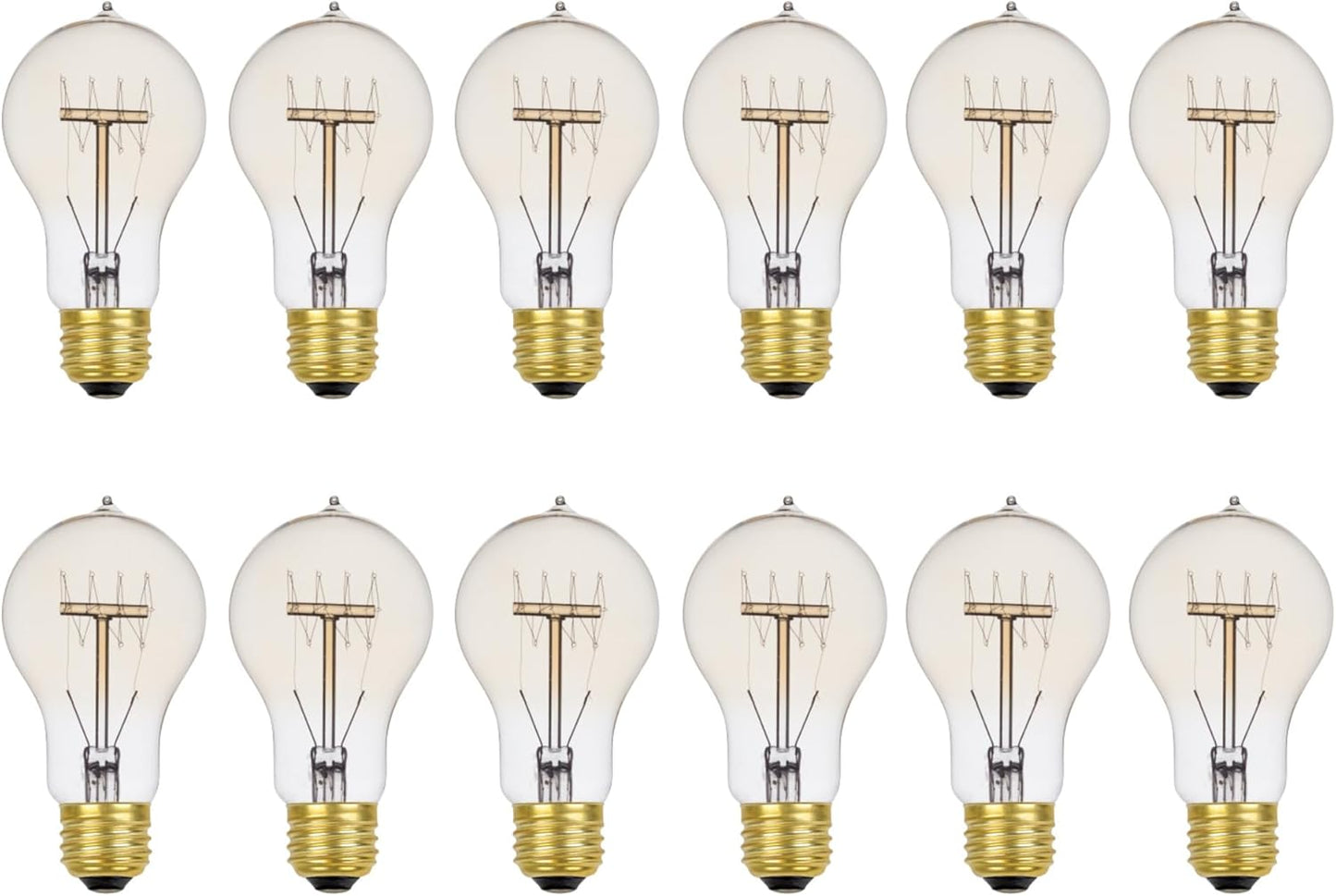 Edison Quad Loop Incandescent Light Bulb 12-Pack for Vintage Style