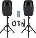 Costzon Portable 1600W PA Speaker System for Professional DJs