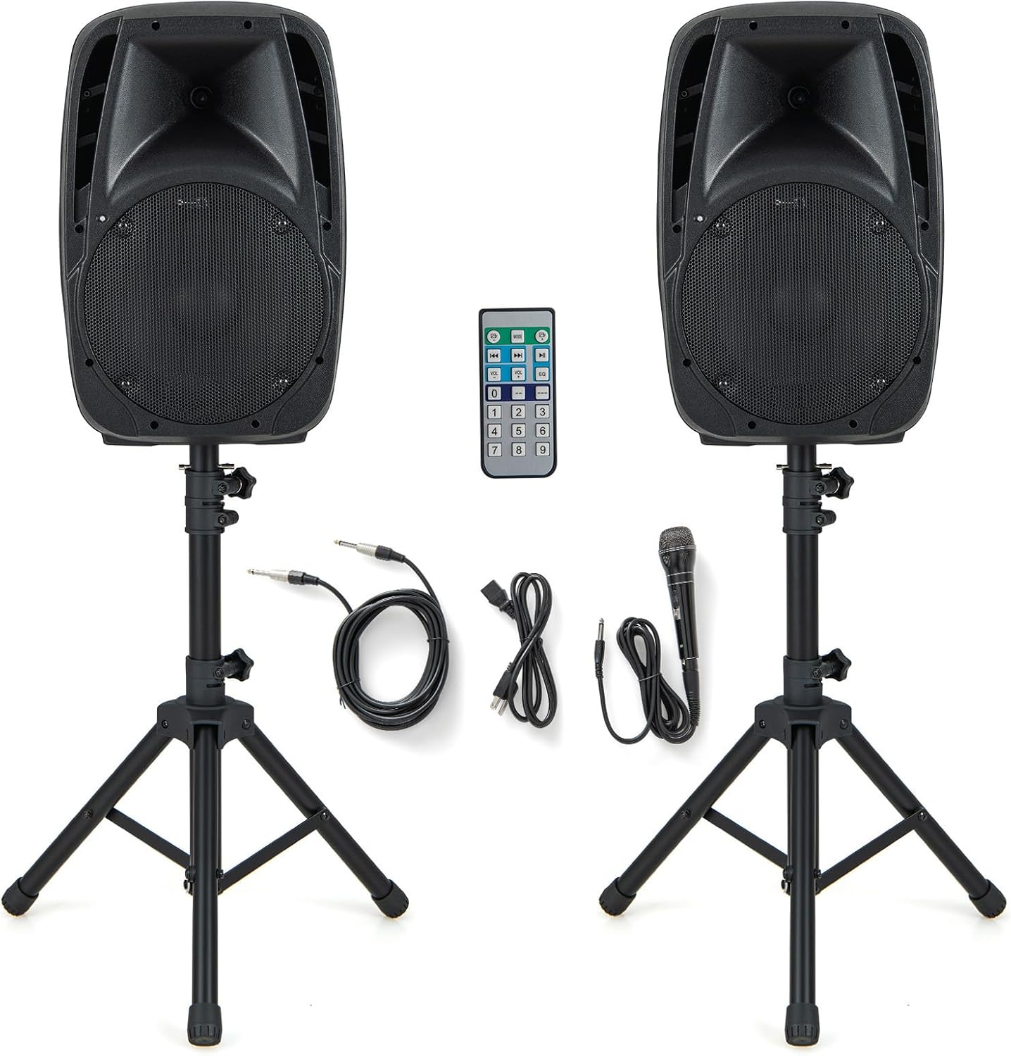 Costzon Portable 1600W PA Speaker System for Professional DJs