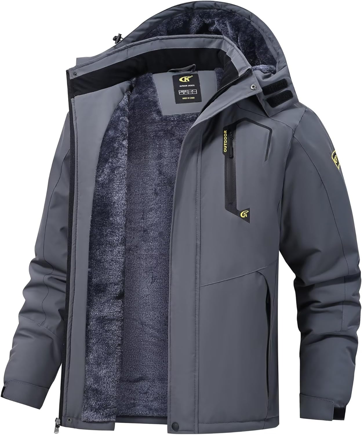 QPNGRP Mens Waterproof Ski Snowboard Jacket for Winter Sports