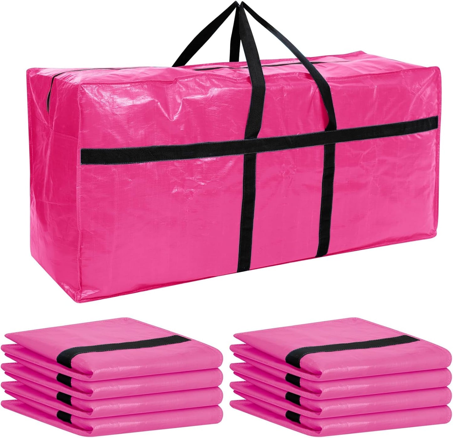 66 Gallon Large Moving Bags with Zipper and Handles for Storage