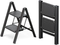 GameGem 2 Step Ladder Folding Step Stool with Wide Anti-Slip Pedal