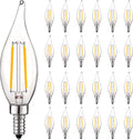 4W Vintage Candelabra LED Bulbs by LUXRITE for Elegant Chandeliers