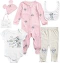 Disney Newborn Baby Layette Gift Set 7-Piece - Cute Starter Outfit