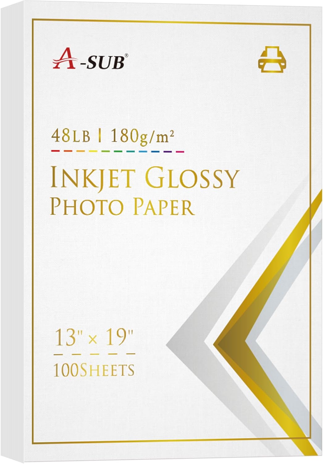 A-SUB Inkjet Glossy Photo Paper 13X19 for Stunning Prints