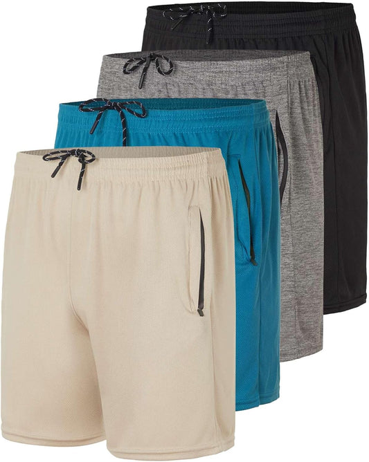 Men's 5in Quick-Dry Running Shorts with Zipper Pockets
