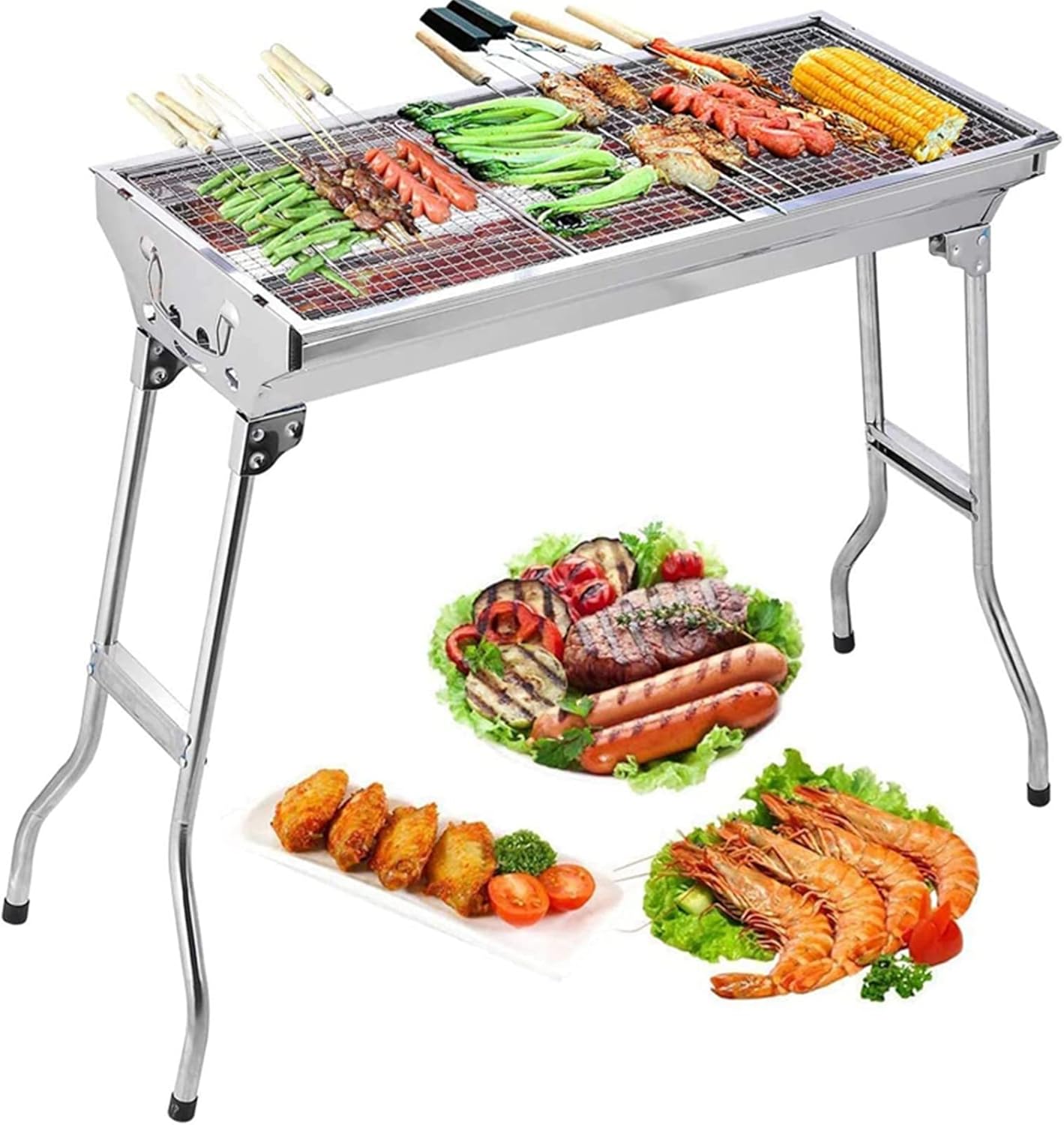 Portable Charcoal Grill for Outdoor Cooking and BBQ Fun