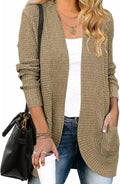 ZESICA Long Sleeve Open Front Knit Cardigan - Lightweight Cozy Fall