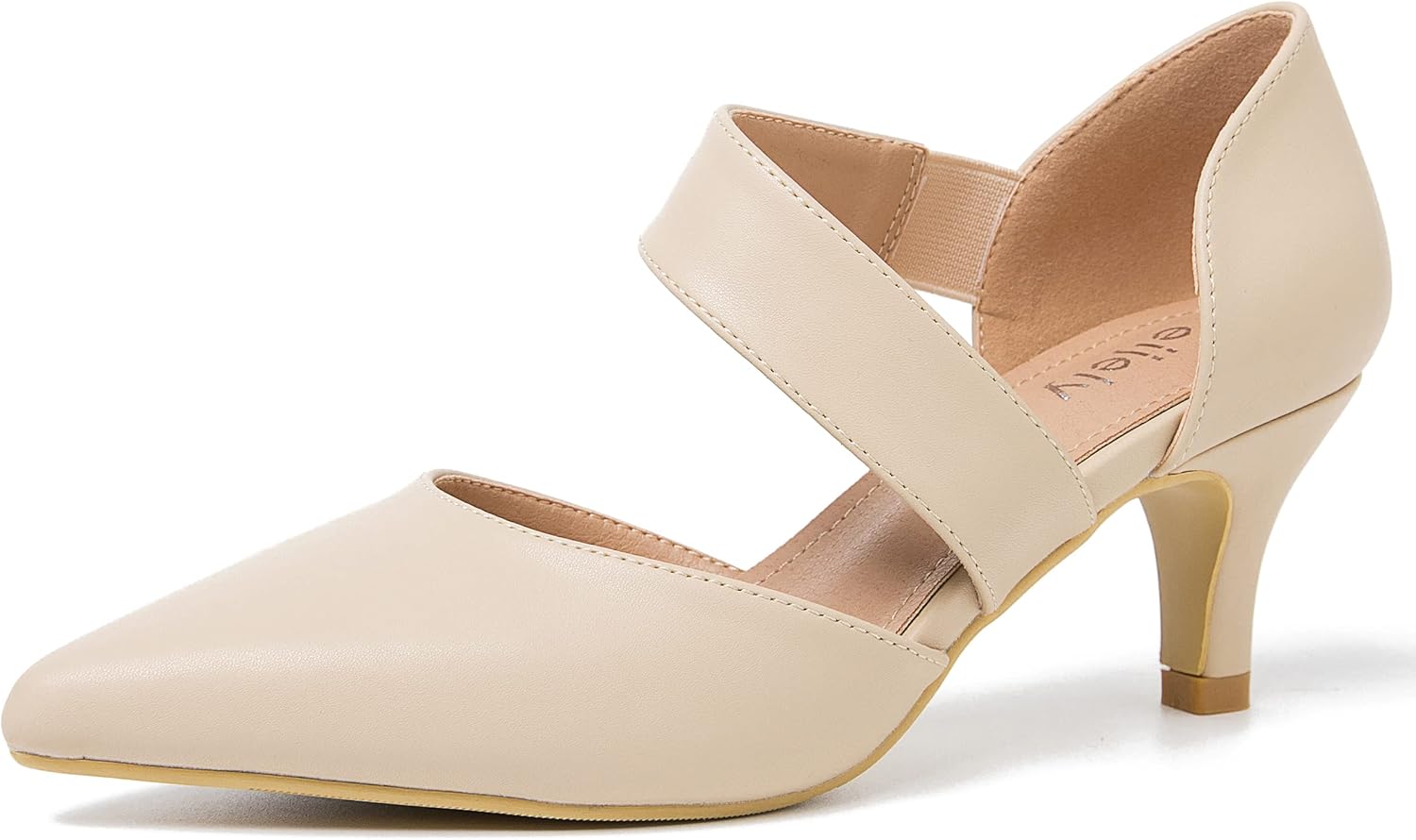 Women's Closed Pointed Toe Heels D'Orsay Kitten Heel Pumps