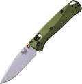 Mini Bugout 533 Folding Knife with Woodland Green Aluminum Handle