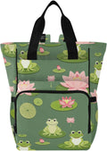 Cute Frogs Diaper Bag Backpack for Baby Boys Girls - Large Capacity