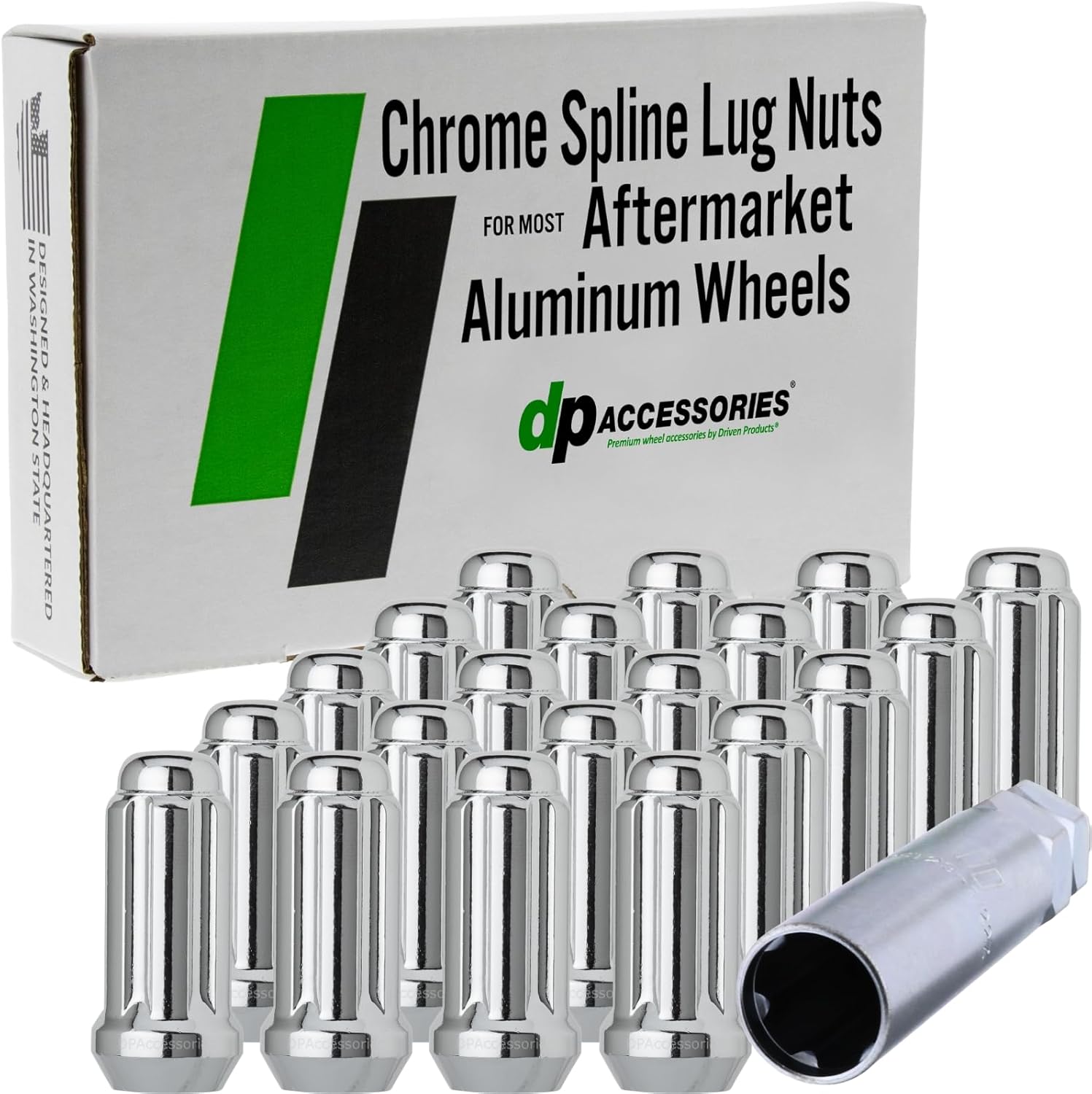 DPAccessories Chrome M14x1.50 Lug Nuts for Aftermarket Wheels