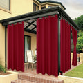 Red Outdoor Curtains for Patio 84W x 108L in - Waterproof Privacy