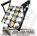 Under Cabinet Coffee Pod Holder 16 Pod - Space-Saving Hinge Organizer