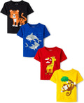Children's Animal Short Sleeve Graphic T-Shirts Multipack - Soft