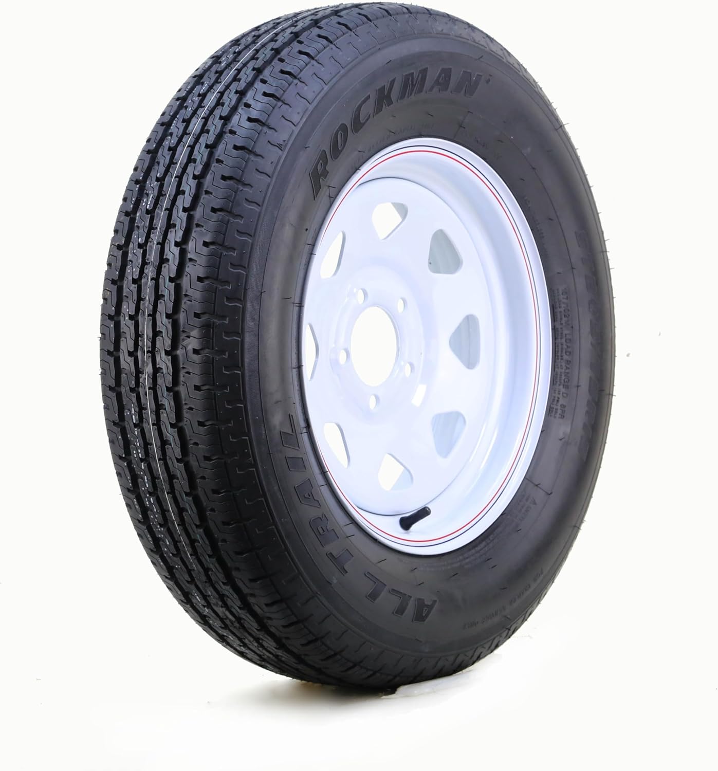 ROCKMAN Trailer Tire Wheel Assembly ST205/75R15 for Safety