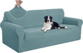 Stretch Couch Cover Sofa Slipcover for 4 Cushion Couch - Light Blue