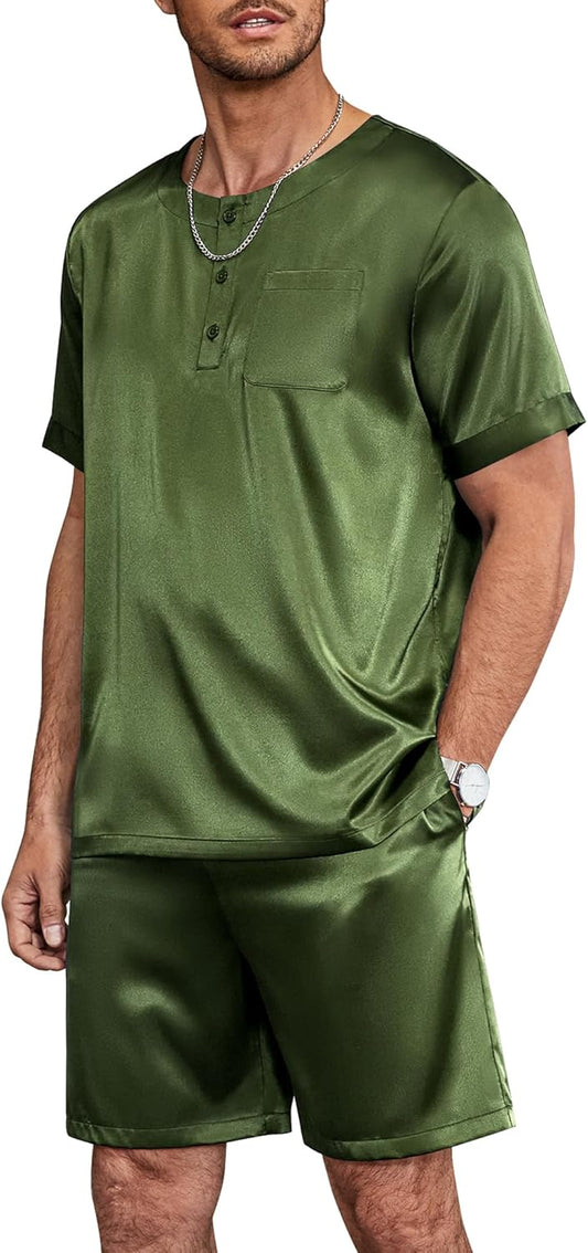 Ekouaer Men Silk Pajamas Set for Ultimate Comfort and Style