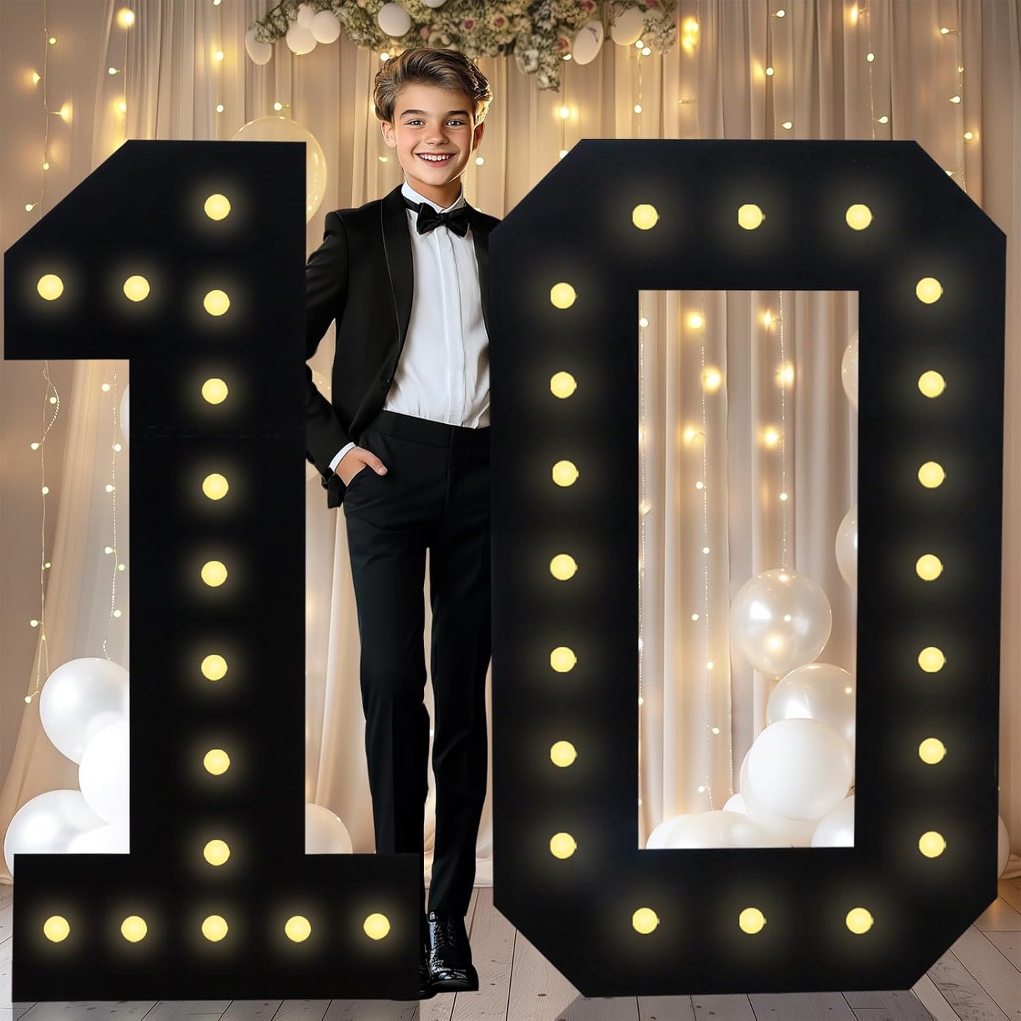 4FT Marquee Light Up Numbers for 10th Birthday Party Decor