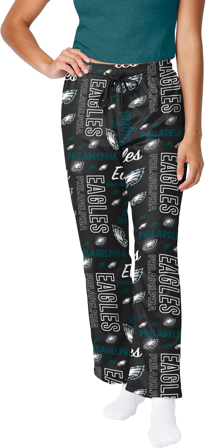 FOCO Women's NFL Team Logo Mini Print Lounge Pants for Comfort