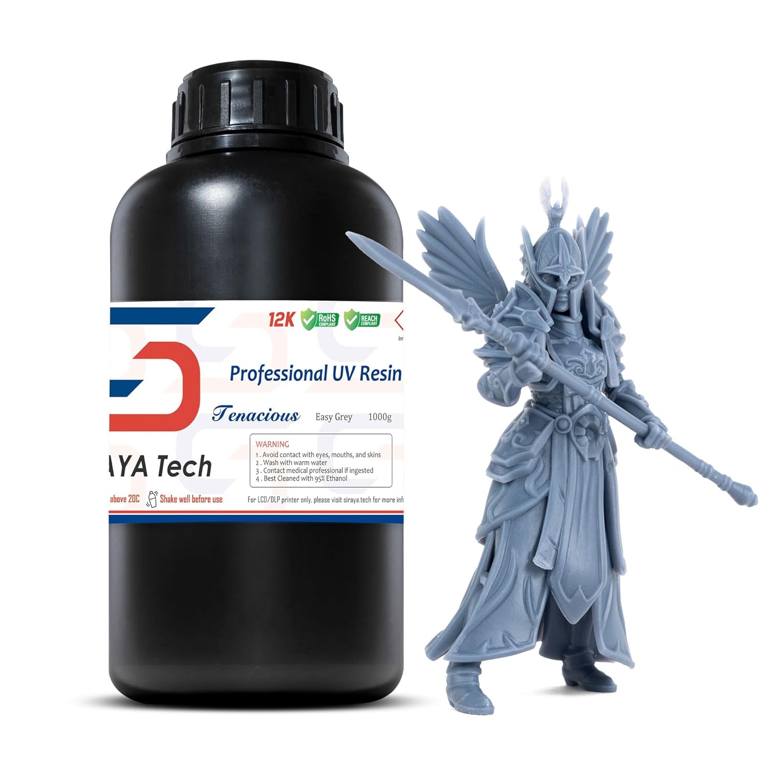 Siraya Tech Tenacious Easy Grey Resin for 3D Printing Flexibility