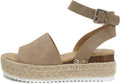 Soda Topic Open Toe Buckle Ankle Strap Espadrilles (Style YCWC)